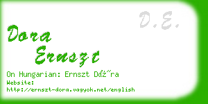 dora ernszt business card